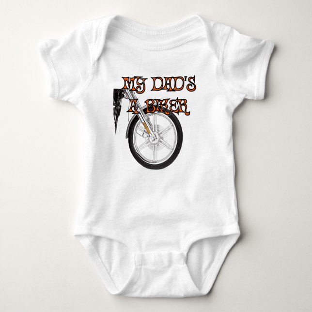 My Dad's A Biker Baby Bodysuit (Front)