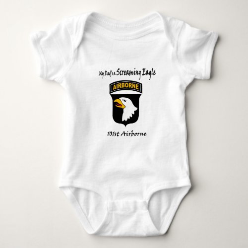 My Dads A Screaming Eagle Baby Bodysuit