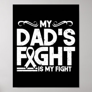 My Dad's Fight Is My Fight Lung Cancer Awareness Poster