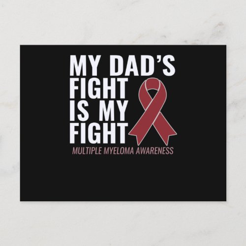 My Dads Fight is My Fight Multiple Myeloma Shirt Announcement Postcard