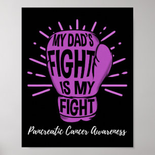 My Dads Fight Is My Fight Pancreatic Cancer Awaren Poster
