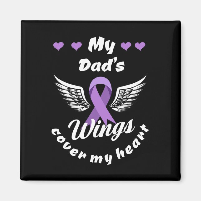 My Dad's Wings Cover My Heart Overdose Awareness  Magnet (Front)