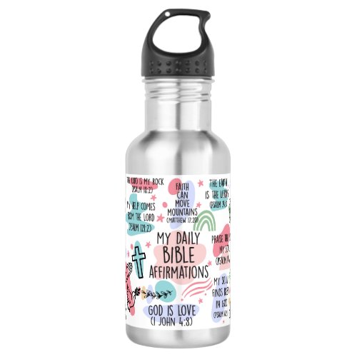 My Daily Bible Affirmations Beverage Tumbler  Stainless Steel Water Bottle