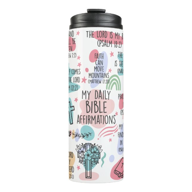 My Daily Bible Affirmations Thermal Tumbler (Front)