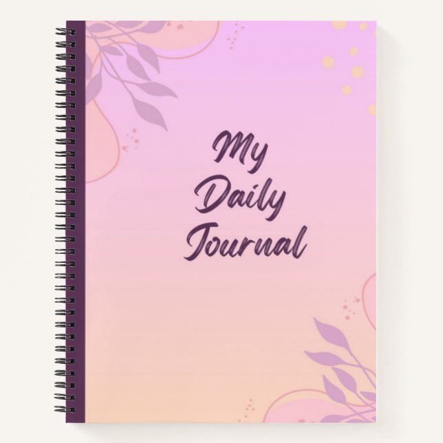 My daily journal Spiral Notebook (Front)