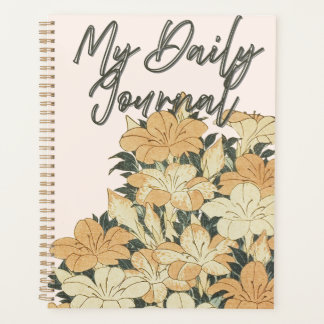 "My Daily Journal" | Vintage Warm Floral & Botanic Planner