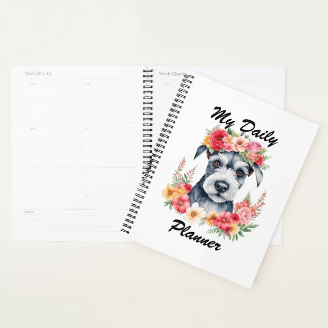 My Daily Planner Mini Schnauzer Flower Pink Re YPW (Display)