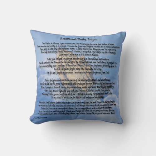 My Daily Prayer Collection Jesus on the cross Throw Pillow