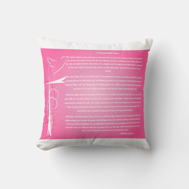 My Daily Prayer Collection Throw Pillow (Front)