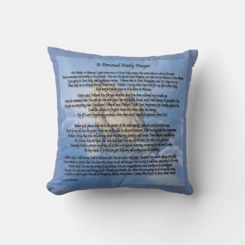 My daily prayer collection throw pillow 16X16