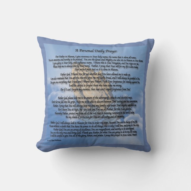 My daily prayer collection (throw pillow 16X16) (Front)