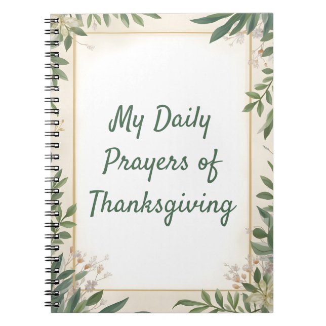 My Daily Prayers of Thanksgiving Journal (Front)