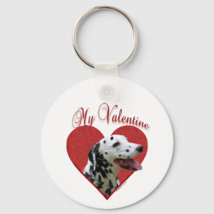 My Dalmatian Valentine Keychain