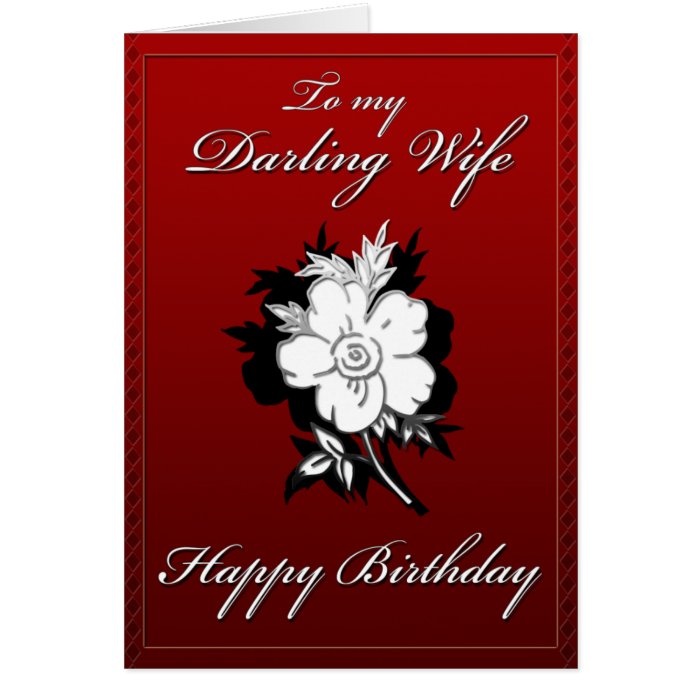 My Darling Wife Birthday card