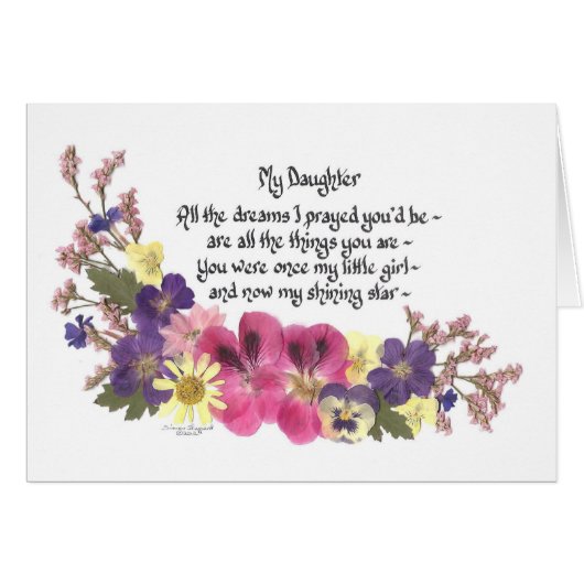 My Daughter card (Front Horizontal)