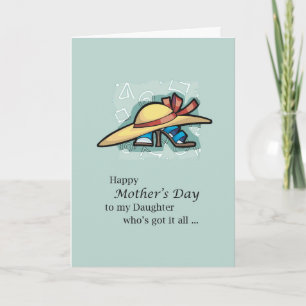 My Daughter Hat Sandals Mother's Day Card