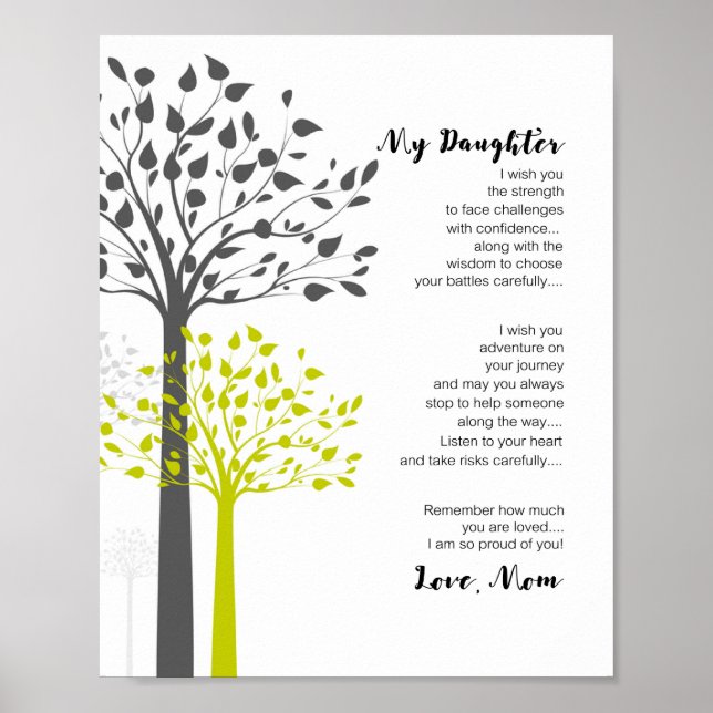 My Daughter I wish You The Strength Poster (Front)