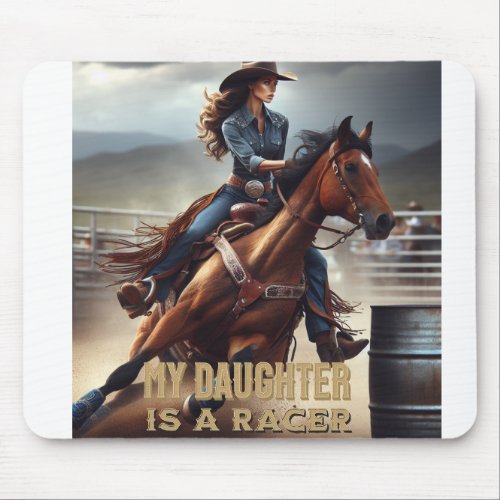 My Daughter is a Racer Mouse Pad
