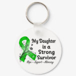 My Daughter is a Strong Survivor Green Ribbon Keychain