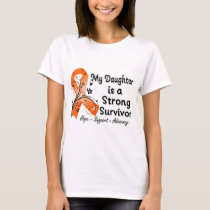 My Daughter is a Strong Survivor Orange Ribbon T-Shirt