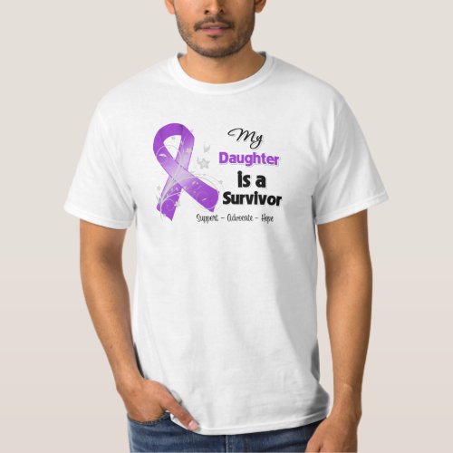 My Daughter is a Survivor Purple Ribbon T_Shirt
