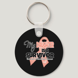 My Daughter is a Survivor - Uterine Cancer Keychain