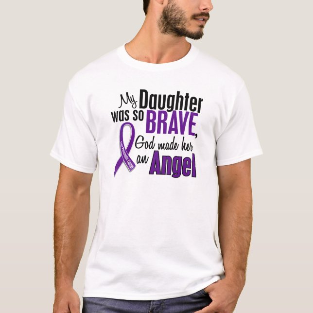My Daughter Is An Angel Pancreatic Cancer T-Shirt (Front)