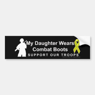 My Daughter wears combat boots Bumper Sticker