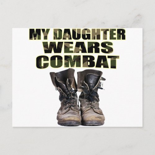 My Daughter Wears Combat Boots Postcard