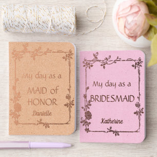 My Day As A Maid of Honor/Bridesmaid Foil Vow Books