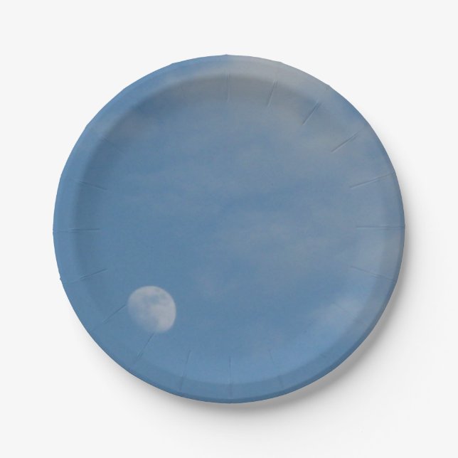 My Daytime Moon - Custom Decorative Paper Plate (Front)