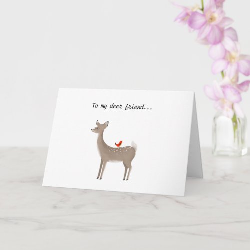 my dear friend funny sweet deer card