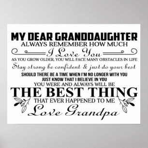 My Dear Granddaughter Poster