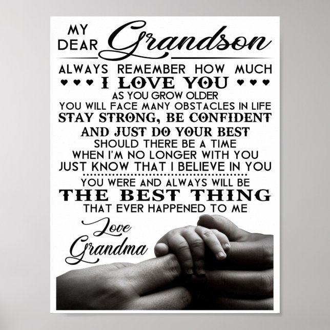 My Dear Grandson Poster (Front)