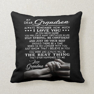 My Dear Grandson Throw Pillow
