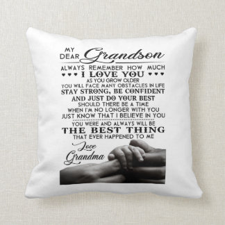 My Dear Grandson Throw Pillow