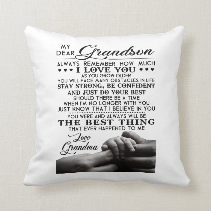 My Dear Grandson Throw Pillow | Zazzle.com