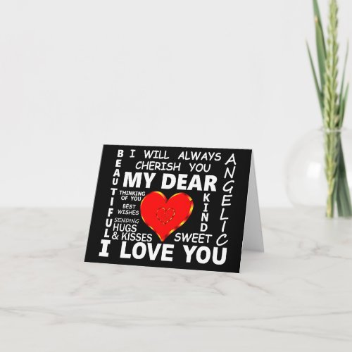 My Dear I Love You Card