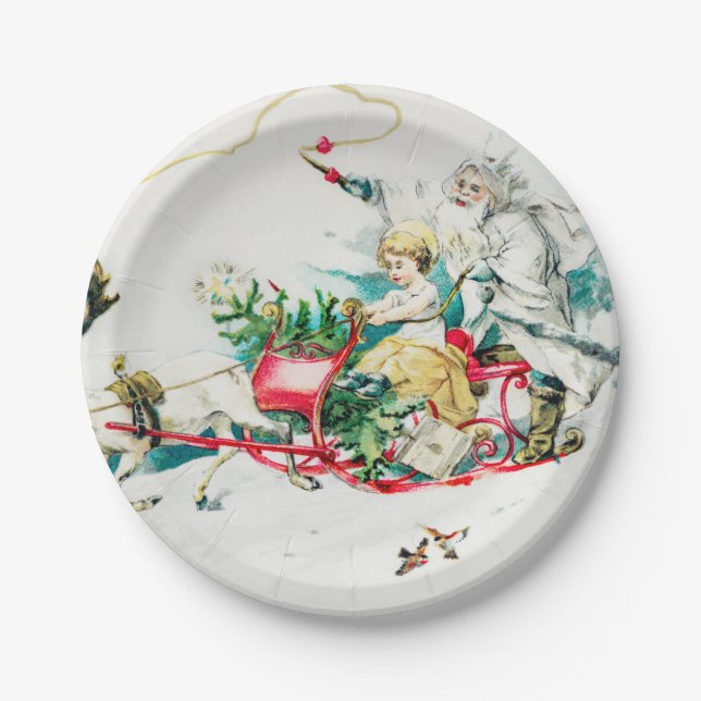 My Dear Little Friend- christmas Holiday  Paper Pl Paper Plates (Front)