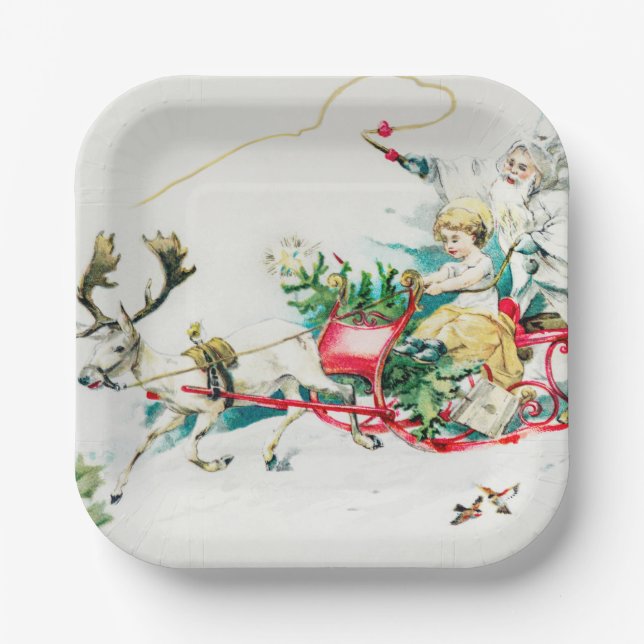 My Dear Little Friend- christmas Holiday  Paper Plates (Front)