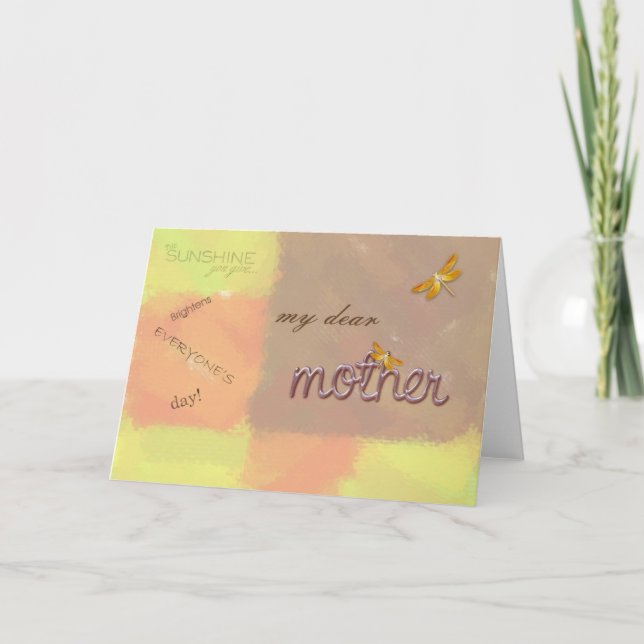 my dear mother card (Front)