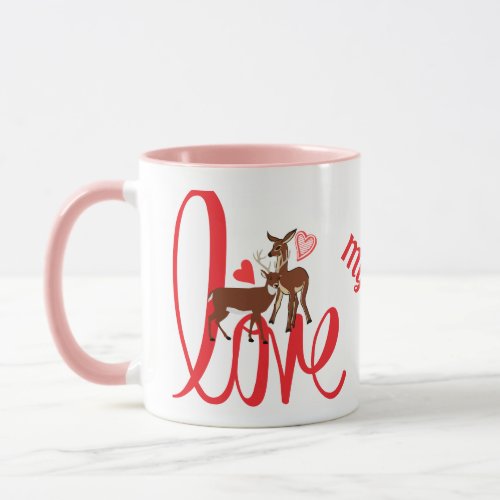 My Deer Love Custom Valentine Mug