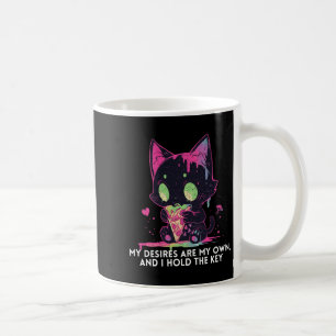 My Desires Are My Own And I Hold The Key Stoic Cat Coffee Mug