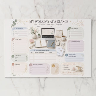 My desk pad planner