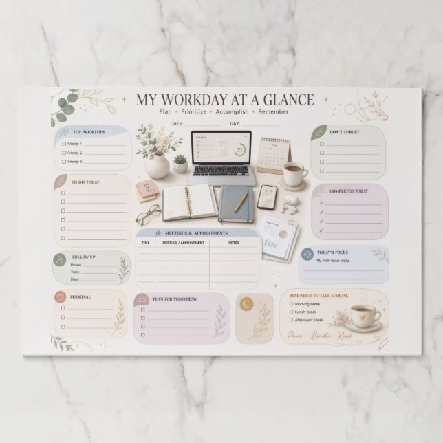My desk pad planner (Front)