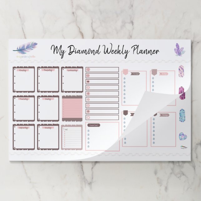 My Diamond Weekly Planner  Paper Pad (Folded)