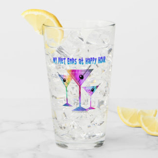 My Diet Ends at Happy Hour #Drink #Pint #Highball Glass
