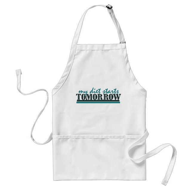 My Diet Starts Tomorrow Adult Apron (Front)
