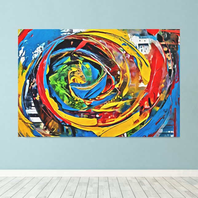   My digital art brush Canvas Print (Insitu(Wood Floor))
