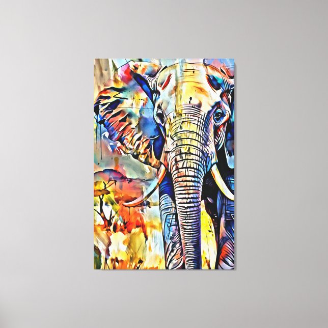My digital art brush canvas print (Front)